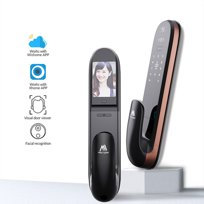 Visible Indoor Remote 3D Biometric Fingerprint Face Recognition Digital APP /Fingerprint/Code/Card (Optional) Camera Mobile Smart Lock
